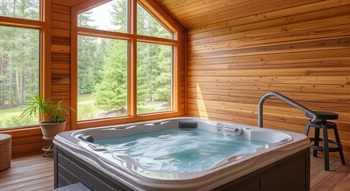 hiring a hot tub indoors
